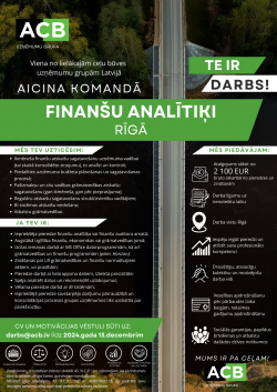 Finanšu analītiķis Rīgā ACB, Mājaslapām